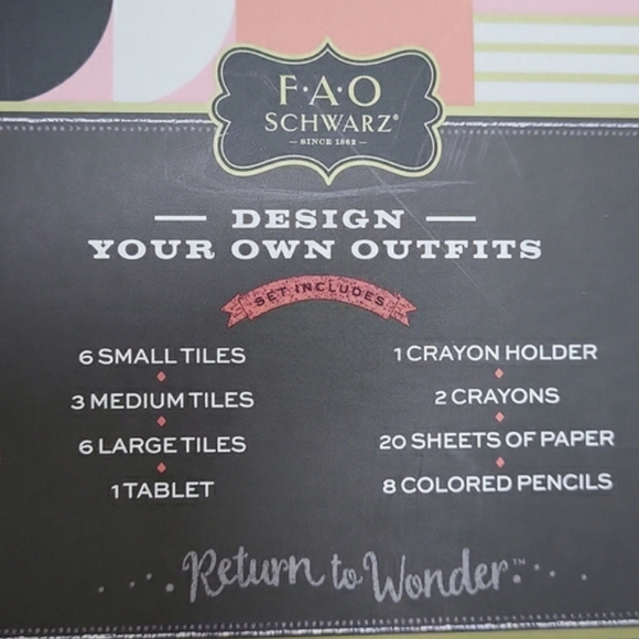 FAO Schwarz Fashion Designer Kit In Woodbox Design Your Own Outfits - Picture 8 of 9